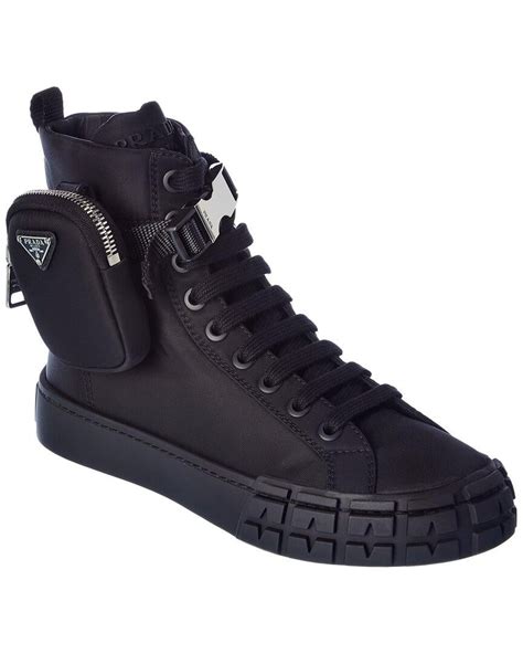 prada high tops blue|Prada gabardine high top sneakers.